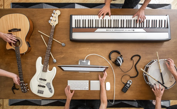 Catalogue de musique stock